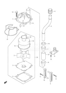 DF 140 drawing Water Pump DF 140T (S/N 682149 & Newer) DF 140Z (S/N 680234 & Newer)