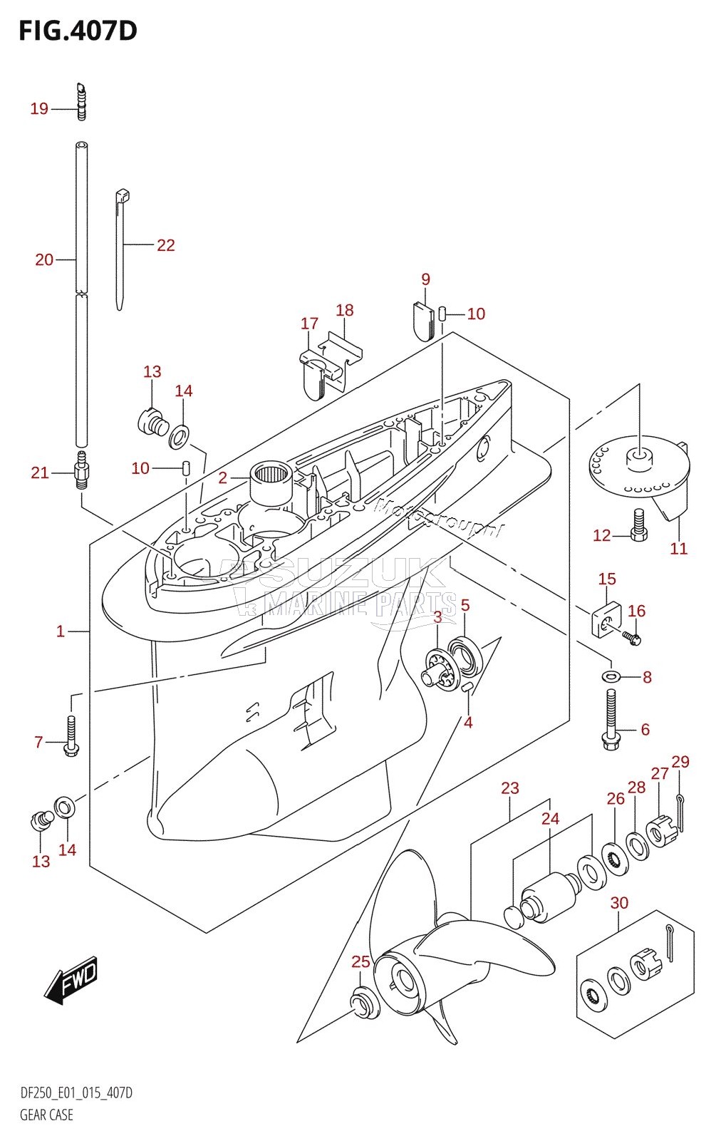 GEAR CASE (DF200Z:E40)