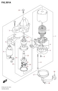 DF350A From 35001F-710001 (E03)  2017 drawing STARTING MOTOR