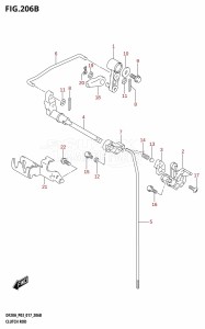 DF20A From 02002F-710001 (P03)  2017 drawing CLUTCH ROD (DF9.9BR:P03)