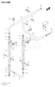 DF250A From 25003P-710001 (E01 E40)  2017 drawing FUEL INJECTOR (DF300A:E40)