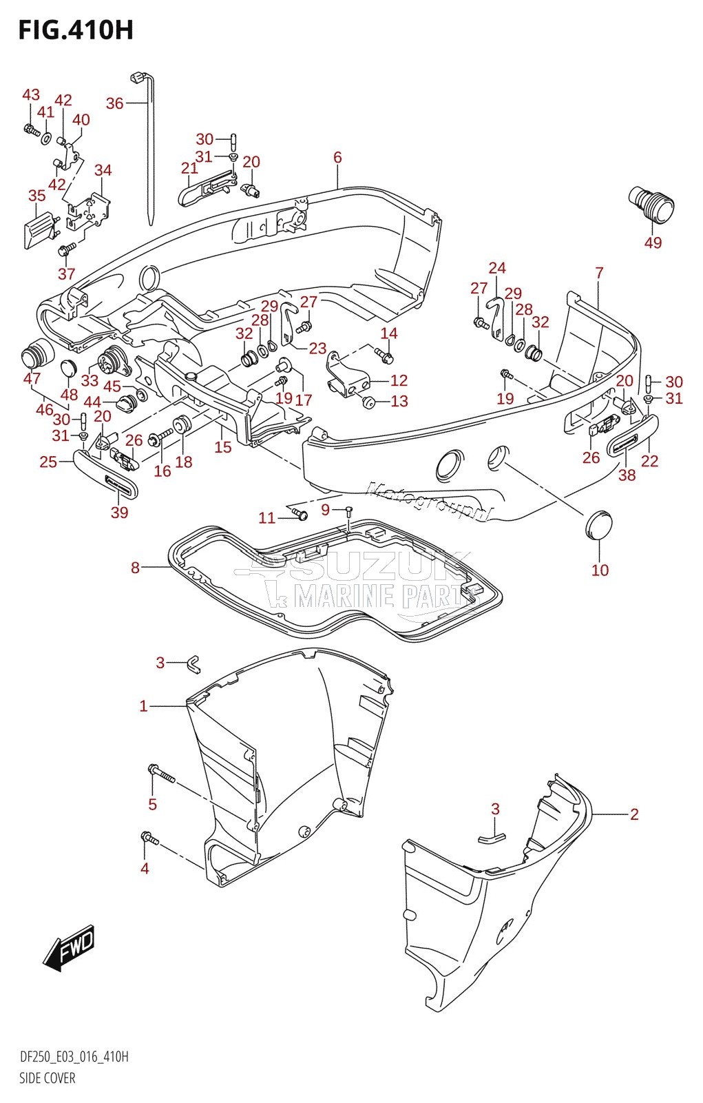 SIDE COVER (DF250ST:E03:L-TRANSOM)