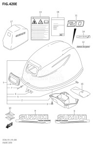 00995F-910001 (2019) 9.9hp P01-Gen. Export 1 (DF9.9B  DF9.9BTH) DF9.9B drawing ENGINE COVER (DF20A:P01,DF20AR)