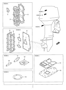 DT55 From 05501-011001 ()  1990 drawing OPT : GASKET SET