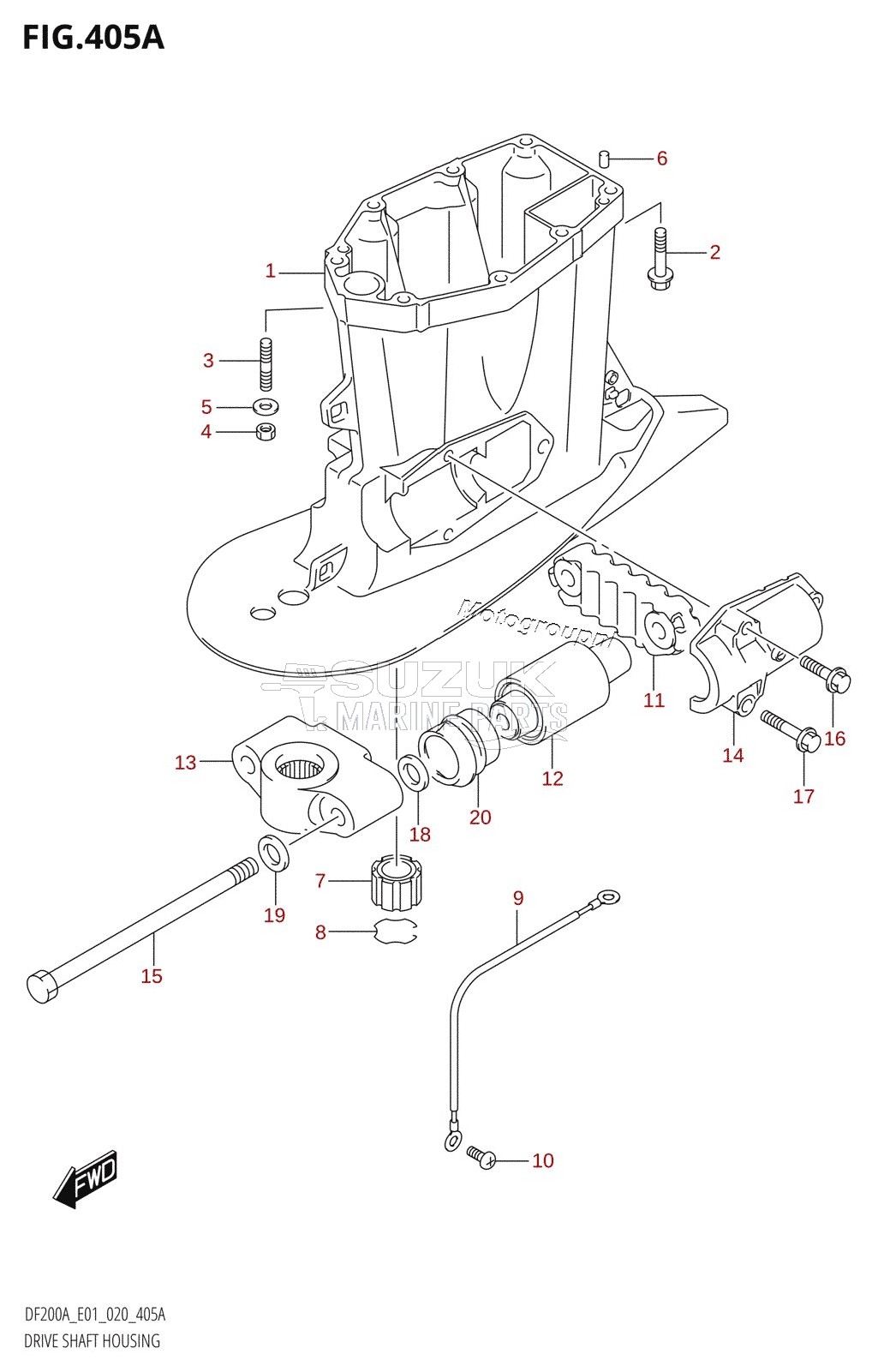 DRIVE SHAFT HOUSING (DF200AT,DF175AT,DF175AZ,DF150AT,DF150AZ)