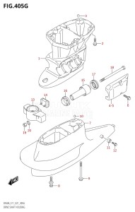 04003F-240001 (2022) 40hp E01 E11-Gen. Export 1-and 2 (DF40A  DF40AQH  DF40AQH  DF40AT  DF40AT  DF40ATH  DF40ATH) DF40A drawing DRIVE SHAFT HOUSING (SEE NOTE)