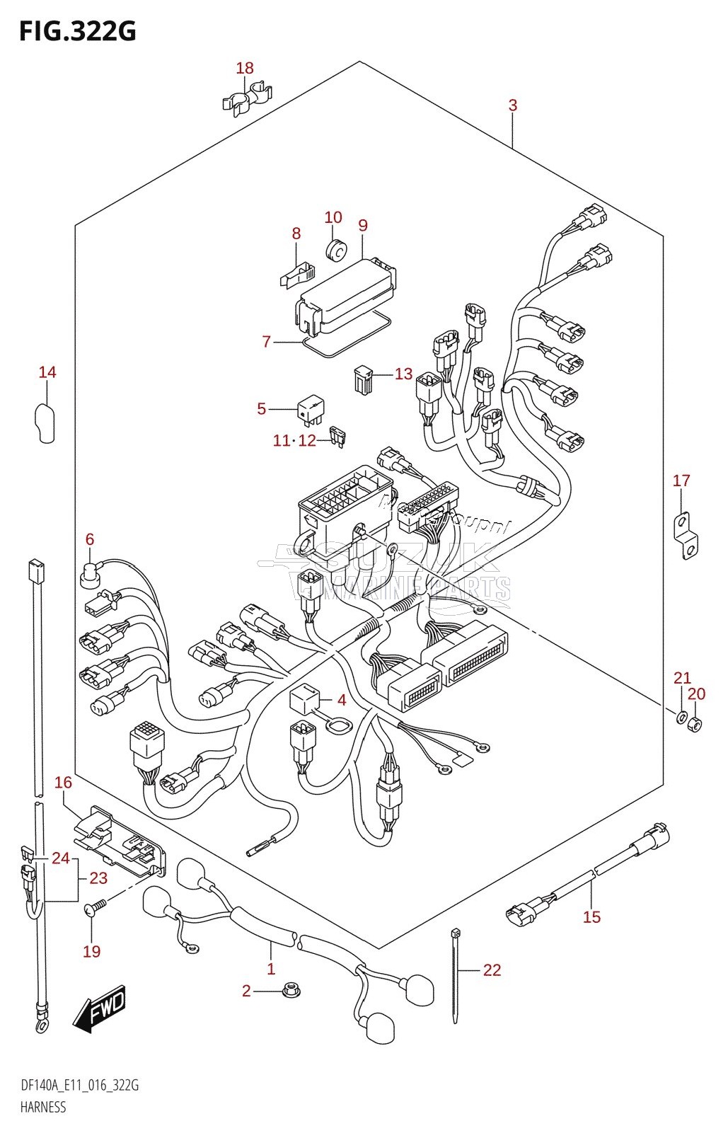 HARNESS (DF140AT:E40)