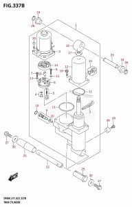 DF40A From 04003F-240001 (E01 E11)  2022 drawing TRIM CYLINDER ((DF40A,DF40ATH,DF50A,DF50ATH):(022,023))