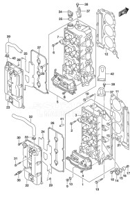 Outboard DF 250 drawing Cylinder Head