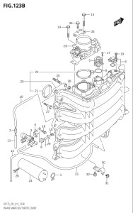 17502Z-510001 (2005) 175hp E01 E40-Gen. Export 1 - Costa Rica (DF175Z) DF175Z drawing INTAKE MANIFOLD / THROTTLE BODY (DF150T:E40)