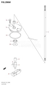 DF250 From 25003F-310001 (E01 E40)  2013 drawing CLUTCH ROD (DF250Z:E40)