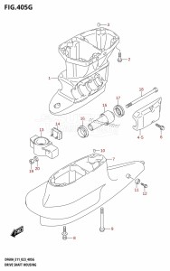 DF40A From 04005F-040001 (E34-Italy)  2020 drawing DRIVE SHAFT HOUSING (DF50AVTH:E01,(DF50AVT,DF60AVT):E03)