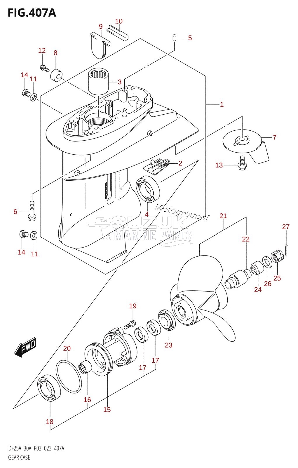 GEAR CASE (DF25A)