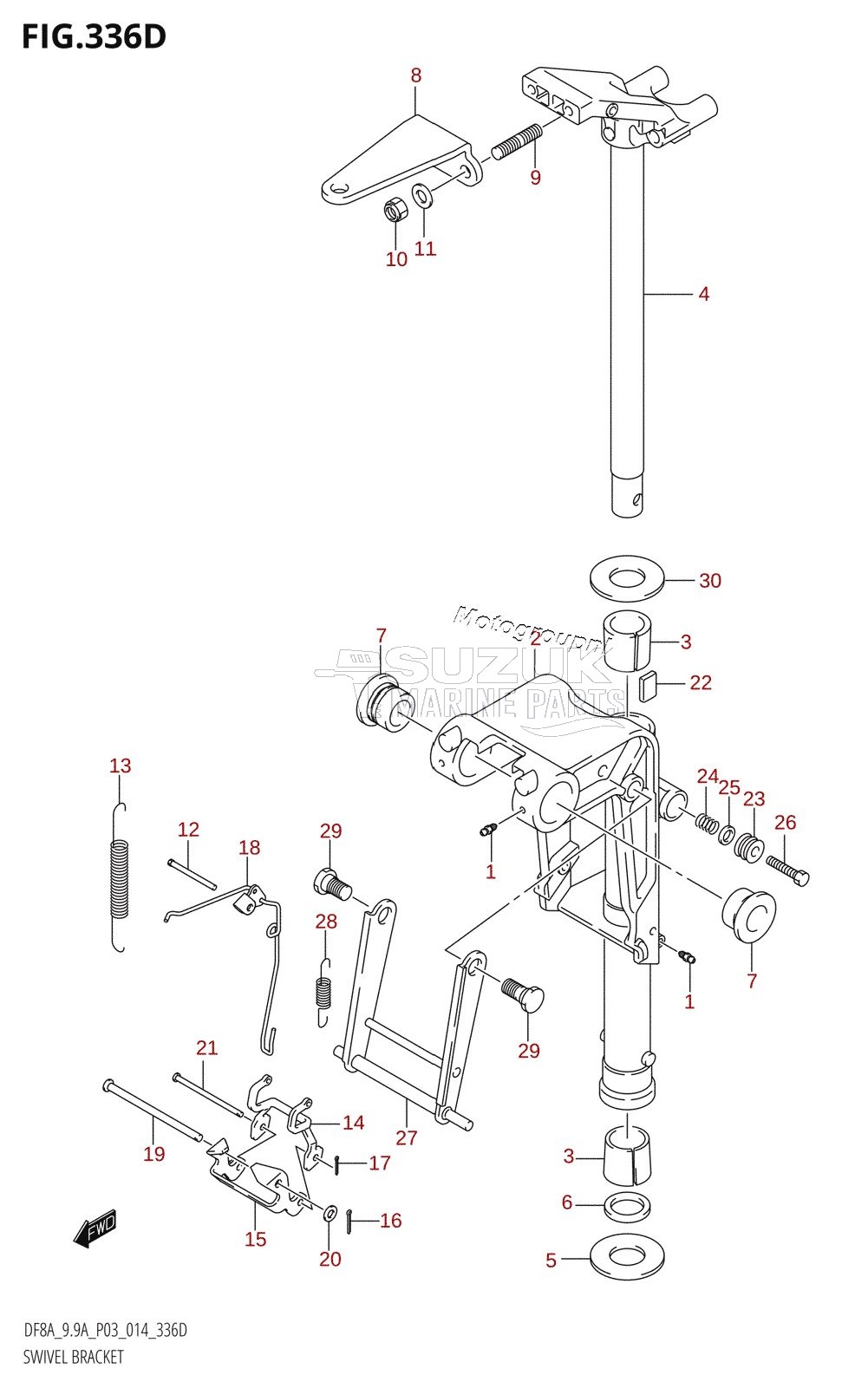 SWIVEL BRACKET (DF9.9AR:P03)