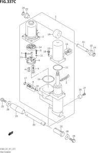 04003F-310001 (2013) 40hp E01-Gen. Export 1 (DF40A  DF40AQH  DF40AST  DF40ATH) DF40A drawing TRIM CYLINDER (DF40ATH:E01)