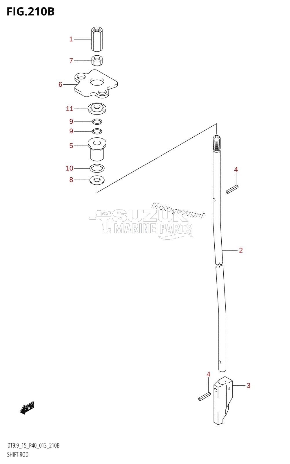 SHIFT ROD (DT9.9K:P40)