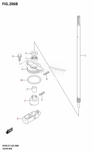 DF250ST From 25004F-140001 (E03)  2021 drawing CLUTCH ROD (DF250ST)