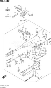 04003F-210001 (2012) 40hp E01-Gen. Export 1 (DF40AQH  DF40AT) DF40A drawing TILLER HANDLE (DF60AQH:E40)