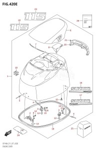 DF140A From 14003F-710001 (E11 E40)  2017 drawing ENGINE COVER (DF115AZ:E40)