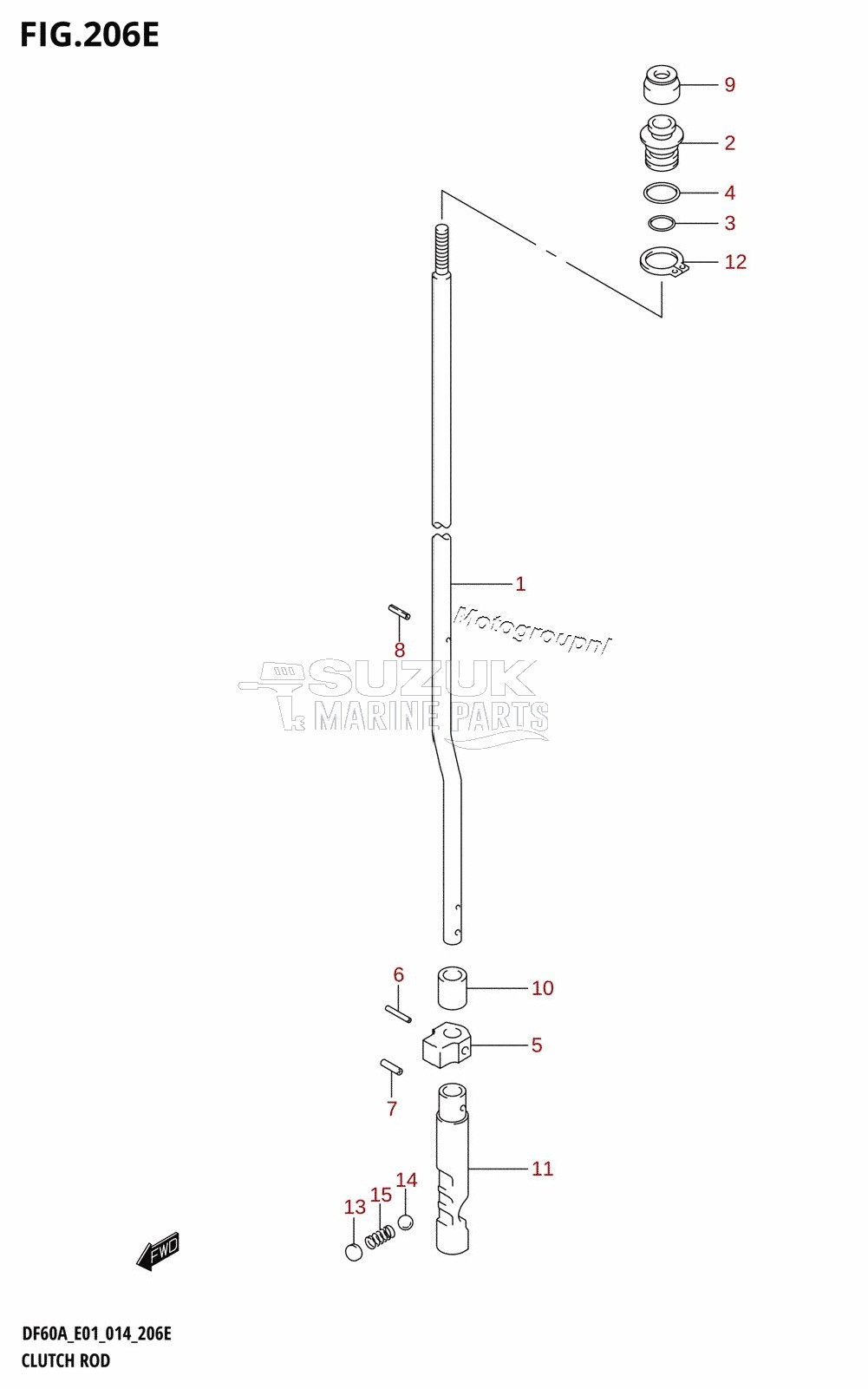 CLUTCH ROD (DF50A:E01)