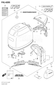15002Z-510001 (2005) 150hp E01 E40-Gen. Export 1 - Costa Rica (DF150ZG) DF150ZG drawing ENGINE COVER (DF175TG:E40,DF175ZG:E40)