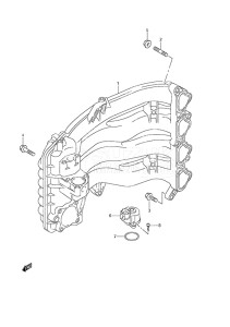 Outboard DF 90A drawing Intake Manifold