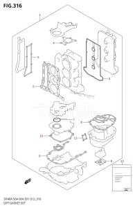 DF40A From 04004F-210001 (E34-Italy)  2012 drawing OPT:GASKET SET (DF40AST E34)