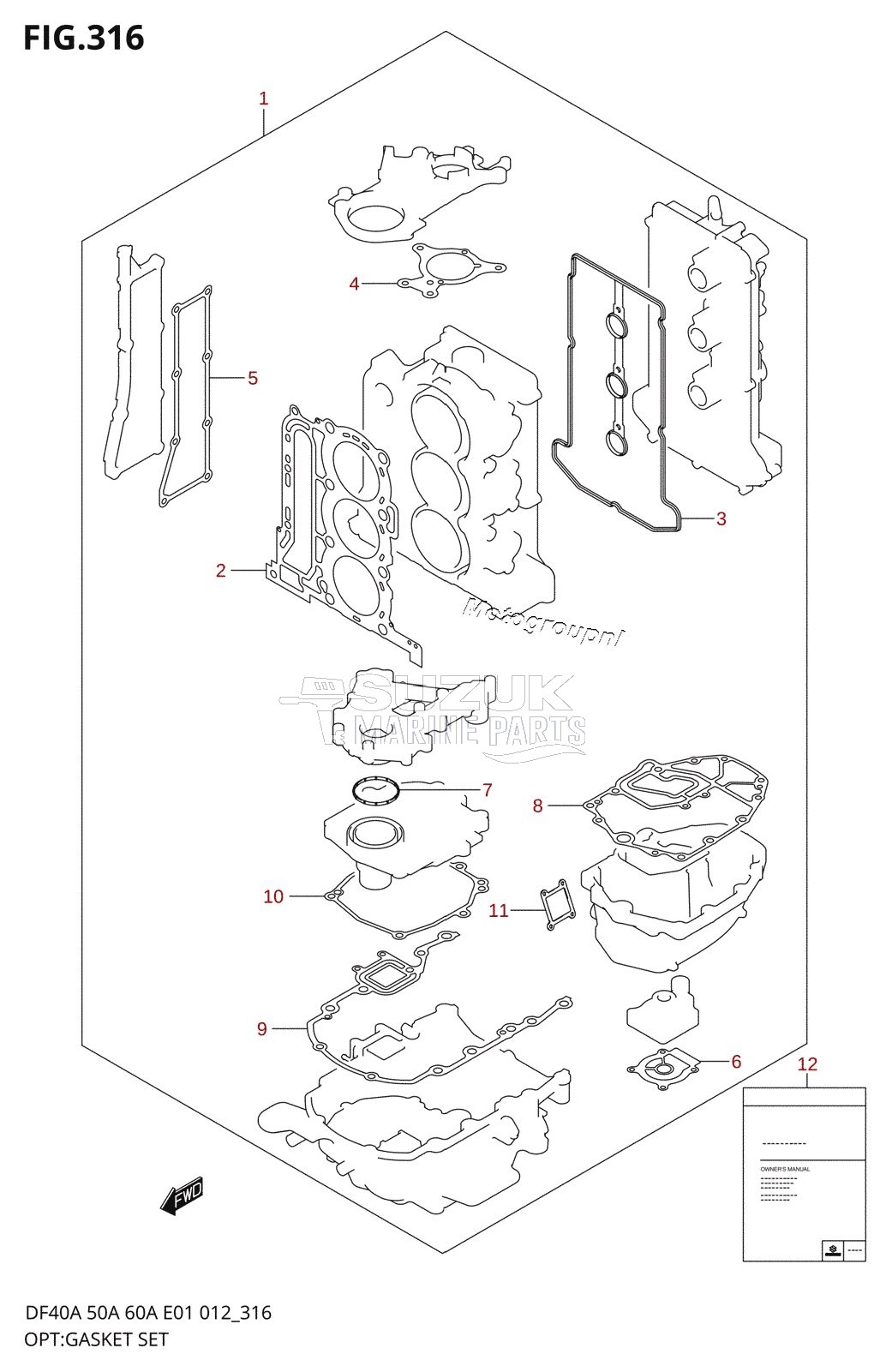 OPT:GASKET SET (DF40AST E34)