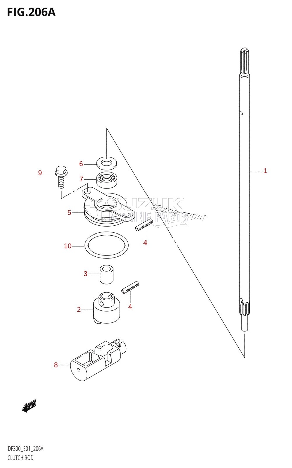 CLUTCH ROD (DF300T)