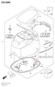 DF115AZ From 11503Z-710001 (E11 E40)  2017 drawing ENGINE COVER (DF115AST:E03)