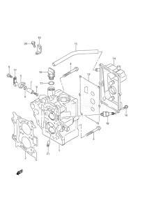 Outboard DF 9.9 drawing Cylinder Head