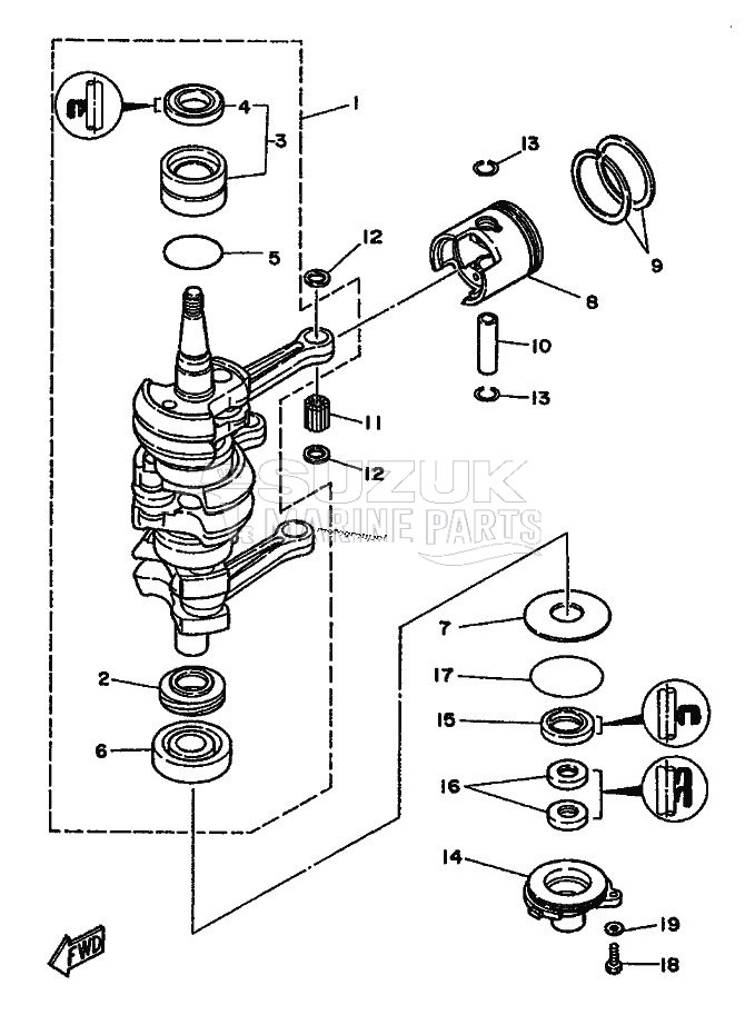 CRANKSHAFT--PISTON