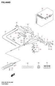 DF25A From 02504F-610001 (P03)  2016 drawing TILLER HANDLE (DF30ATH:P03)