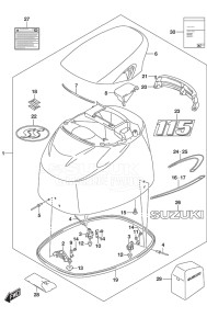 Outboard DF 115A drawing Engine Cover (Type: AS)