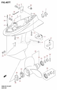 DF60A From 06003F-410001 (E01 E40)  2014 drawing GEAR CASE (DF60AVTH:E01)