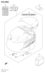 DF70A From 07003F-310001 (E01 E40)  2013 drawing ENGINE COVER (DF90A:E01)