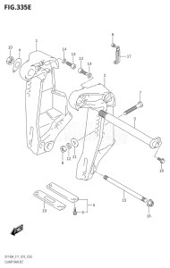 14003F-810001 (2018) 140hp E11 E40-Gen. Export 1-and 2 (DF140AT) DF140A drawing CLAMP BRACKET (DF140AT:E11,DF140AZ:E11)