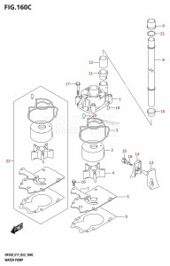 DF200 From 20002F-240001 (E01 E40)  2022 drawing WATER PUMP (E03:DF250ST)