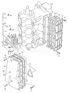 DT60 From 06002-651001 ()  1996 drawing INLET CASE /​ EXHAUST COVER