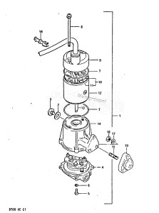 DT60 From 06001-401001 ()  1984 drawing POWER UNIT