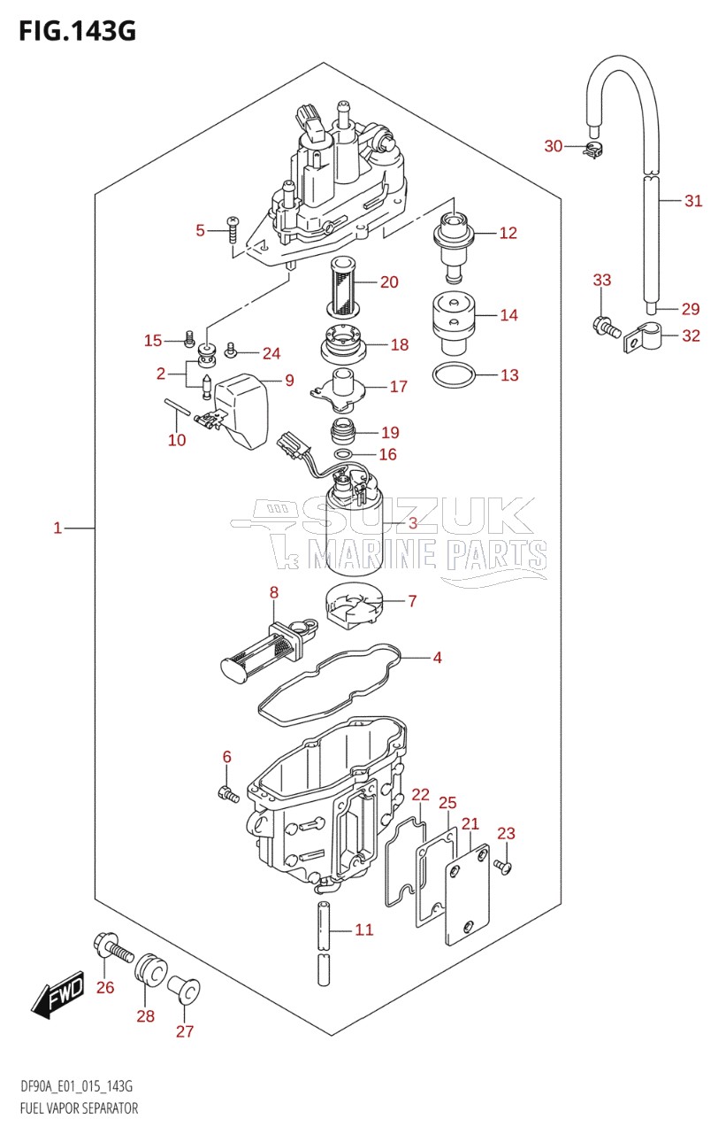 FUEL VAPOR SEPARATOR (DF90A:E01)