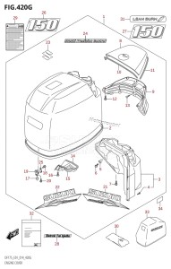 DF150ZG From 15002Z-410001 (E40)  2014 drawing ENGINE COVER ((DF150TG,DF150ZG):E40)