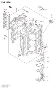 DF250Z From 25003Z-210001 (E01 E40)  2012 drawing CYLINDER BLOCK