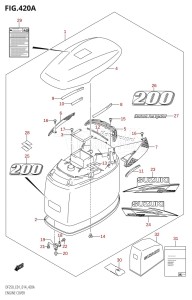 DF225Z From 22503Z-410001 (E01 E40)  2014 drawing ENGINE COVER (DF200T,DF200Z)