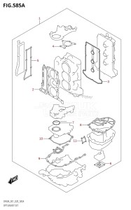 DF60A From 06002F-040001 (E01 E40)  2020 drawing OPT:GASKET SET