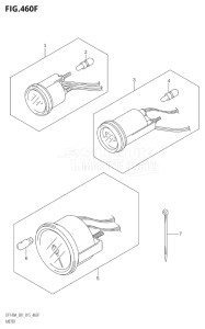 10003F-510001 (2005) 100hp E01-Gen. Export 1 (DF100AT) DF100A drawing METER (DF140AT:E40)