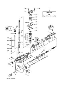 F50AETL drawing LOWER-CASING-x-DRIVE-1