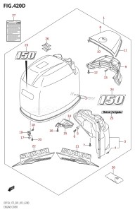 DF150Z From 15002Z-310001 (E01 E40)  2013 drawing ENGINE COVER (DF150Z:E01)