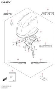 DF150AZ From 15003Z-040001 (E03)  2020 drawing ENGINE COVER (DF200AP)