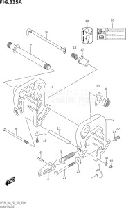 02504F-140001 (2021) 25hp P03-U.S.A (DF25A   DF25AT   DF25ATH   DT25K) DF25A drawing CLAMP BRACKET (DF25A)